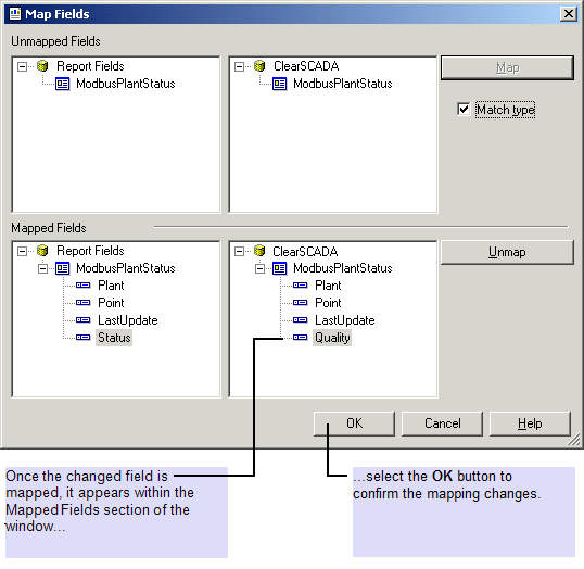 Crystal Reports Driver Guide Map Field Changes to a Custom Table